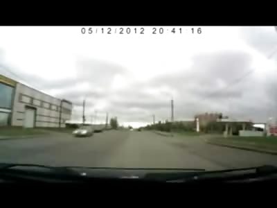 Biker hit by Ambulance goes 20 Feet Up into the Air (Watch Zoom View and Slow Motion)