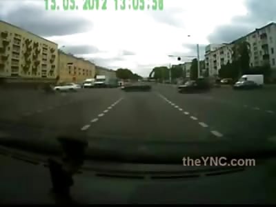 Motorcycle Head on Collision with Vehicle Cause Human Flight