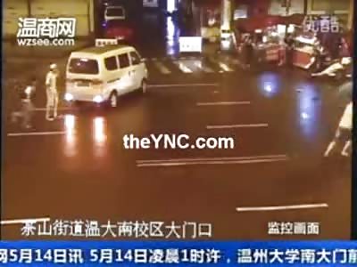 Speeding Bullet Vaporizes 2 Students J-Walking on the Highway