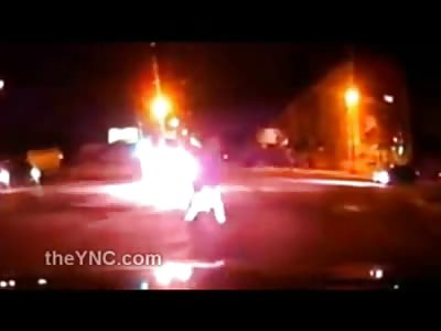 Father and Daughter Crossing Road Fatally Struck by Speeding Car.. Daughter Goes Flying