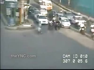 Olympic Style Triple Flip from Head on Collision