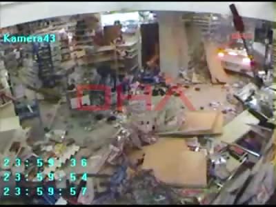 Woman Driver Crashes her Husbands Brand New White Porsche Panamera 4S Through a Store in Turkey