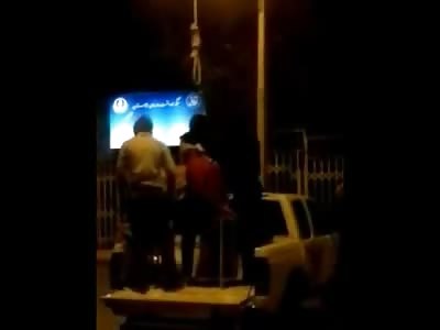 Rapist is Publicly Hanged from Pick up Truck in Iran