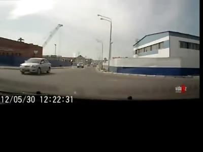 Helmet-less Motorcyclist Slides Across Street Dies Instantly(Slo-MO Added)