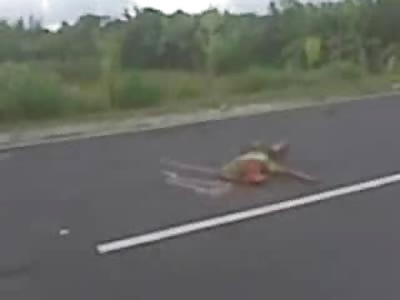 Perfect Slice: Mans Head Opened up on the Street