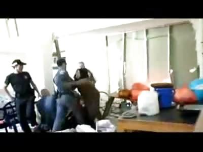 Israeli Police Beat the Hell out of Palestinian Man with his Kids Crying on Top of Him  