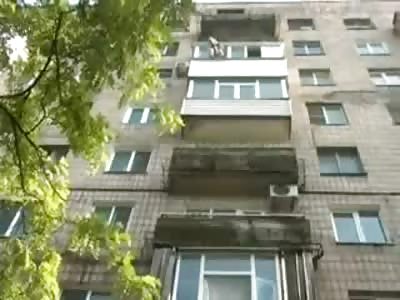 Dangling Elderly Woman in her Underwear