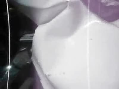 Teenage Driver Killed instantly with her Mom and Sister (Close up on Mom and Sister is in the Back Seat)