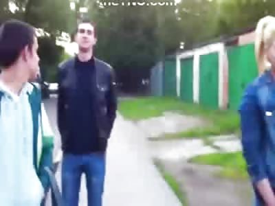 Tough Guy and his Blonde Girlfriend