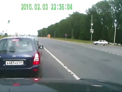Girl on a Scooter is Brutally Trampled sent Flying to the Other Side of the Road