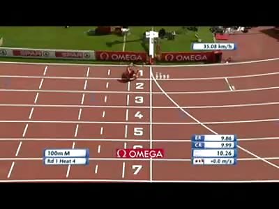 Bulgarian Sprinter suffers Sickening Leg Break in Helsinki