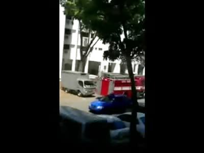 Woman jumps to her Death and Bounces on Impact in Suicide caught on Camera 