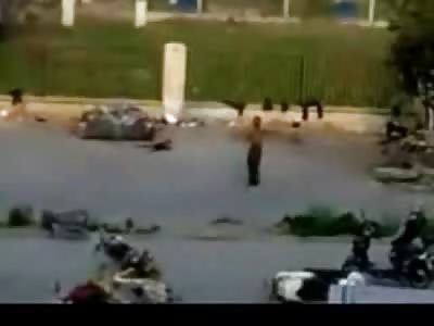 Raging Lunatic with a Knife Went Mad on Crowd after Murdering One Person