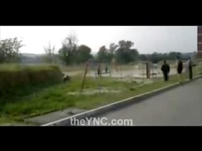 Ferocious Pittbull Shot by Police Multiple Time after Attacking its Owner and Passersby 