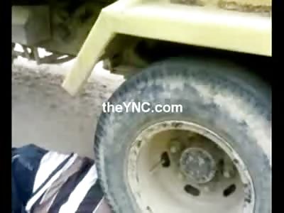 Truck stops RIGHT in the Perfect Spot