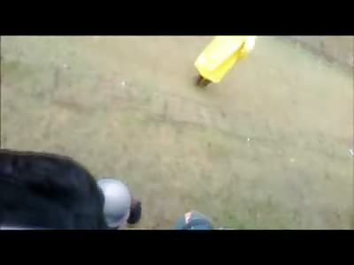 Messy Corpse pulled from under a Passenger Train as the Passengers Watch it All 