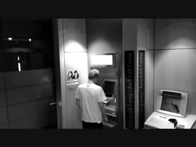 Nazi Killer Point Blank ATM Murder for Victim's Wallet, captured on CCTV (Suspect is President of Hells Angels in Germany)