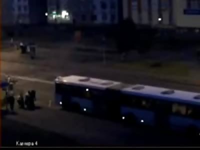 Crossing Pedestrian Killed Instantly in this Brutal Traffic Accident