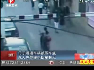 Mother and Son Hit by Complete Asshole Moron in Ca