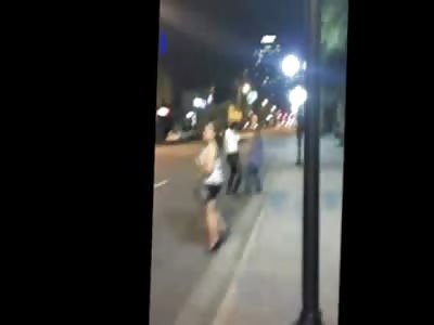 Ridiculous American Trash fight with Florida Police in a Street Brawl