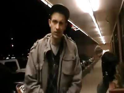 Tough Guy Wigger Attacks Guy outside of Bar