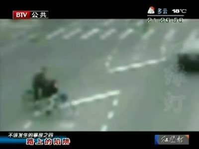 Bicyclist Dies in Grisly Traffic Accident Flipping like a Rag Doll down the Street 