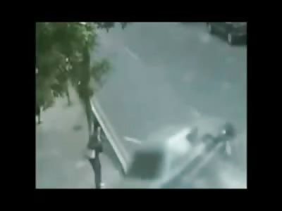 No Time to React......Woman is Struck by Out of Control Car