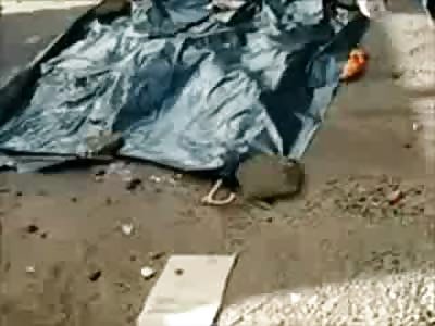 Oozing Female lifted into her Coffin after Gruesome Road Accident 