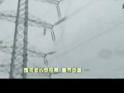 Suicidal Woman Saved by Powerlines as People Cheer