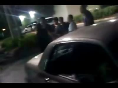 Big Black Guy in Dreads Knocks White Girl Unconscious Then Acts Like he Didn't Hit anyone