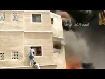 Brave Man Saves Kid From Burning Building Who was Trapped behind Bars his Parents Installed