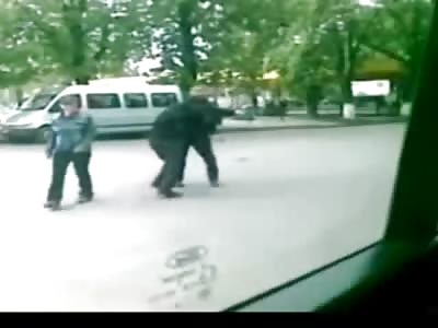 Russian Man Can't Take the Drunk anymore ... LIGHTS OUT!