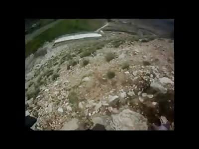 Amazing Footage of US Marine taking Fire and being Hit by Machine Gun Taliban down a Mountainside 