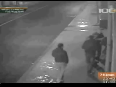 Poor Man Stabbed in the Neck to Death by Drunk Punk Thugs in Murder caught on Video