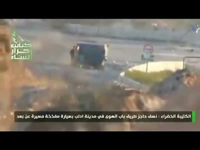 (New) Vehicle Born IED Incinerates Soldier at a Checkpoint who Walks up to the Truck