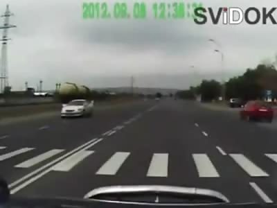 Mother and Daughter Stop in the Middle of the Road are Killed in Brutal Hit and Run (watch right side of video) slow motion added 