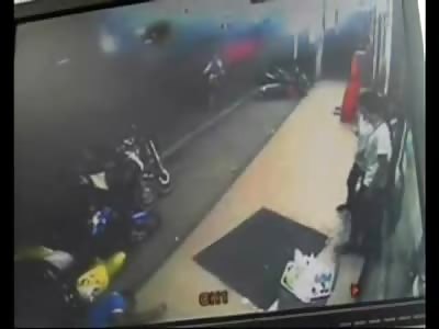 Girl and Guy on Motorcyle Killed from Behind as Camera catches the Fatal Crash (Watch Slow Motion) 