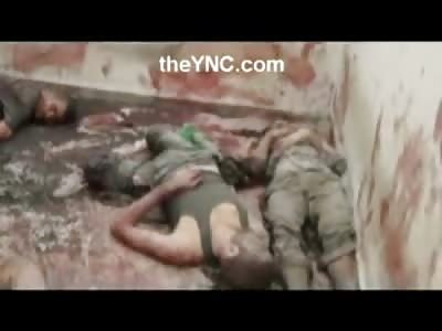 The Room of Death...Bloodbath Room as Dozens of People Lie in Blood in Abandoned Building 