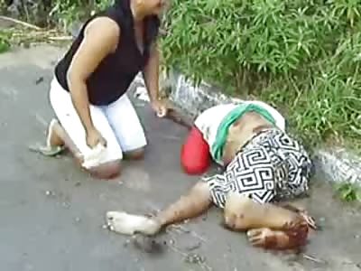 Mother going Berserk over Mangled Sons Bod