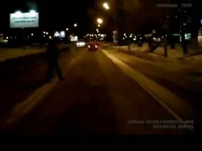 Kid is Absolutely Obliterated by Car When Crossing the Road