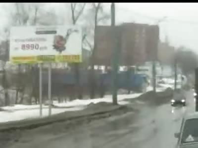 NOT FAST ENOUGH: Running Man is Flown by Car 