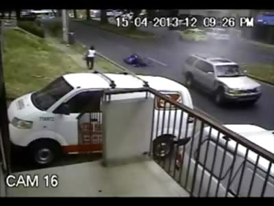 Motorcycle Flips Olympic Style after Car Pulls out in Front of Him