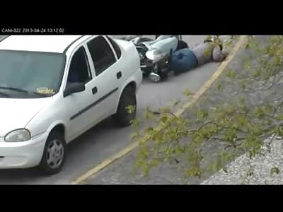 Street Camera captures Bikers Point Blank Murder as Pedestrians walk by his Body in the Street