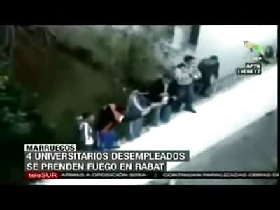 Men Protesting the Moroccan Government Set themselves on Fire in Protest of no Jobs and Low Wages