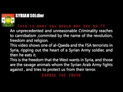 Al Qaeda FSA Soldier cuts out the Heart and Liver of Syrian Soldier and wants to Eat It (Subtitles) 