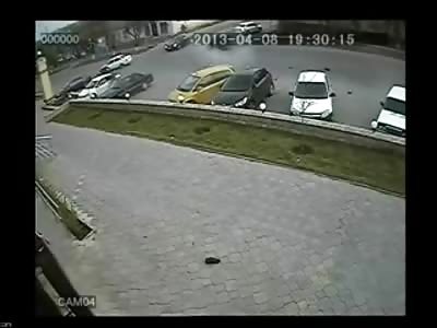 Biker Loses His Sneakers and Life in Accident....Black Sneaker Ends up Right Under Camera