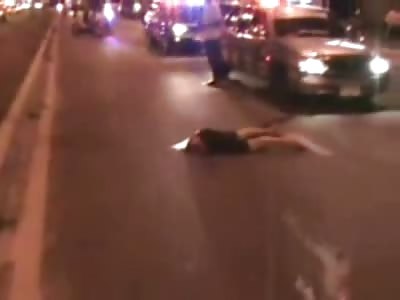 Russian Tourist learns the Hard Way what hitting a Power Pole at 100 MPH does to your Body