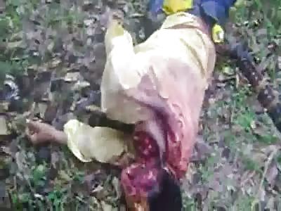 **VIDEO FIXED***Man if Almost Fully Decapitated but the Job didn't Quite Get Finished