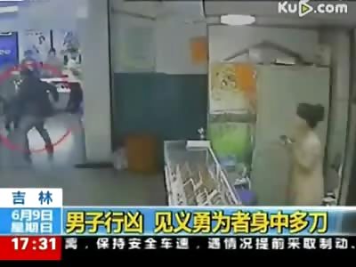 A Maniac Stabs two people to Death after Trying to Sell Stolen Phones at a Marketplace