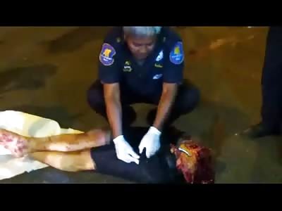 Just a Man Rummaging through the Pockets of a Half Woman....Sliced down the Middle